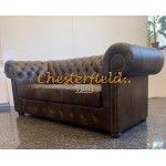 Chesterfield Classic XL pohovka pre 3 osoby Antik stredne hnedá A5M