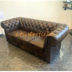 Chesterfield Classic XL pohovka pre 3 osoby Antik stredne hnedá A5M