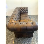 Chesterfield Classic XL pohovka pre 3 osoby Antik stredne hnedá A5M