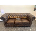 Chesterfield Classic XL pohovka pre 3 osoby Antik stredne hnedá A5M