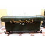 Chesterfield Classic XL pohovka pre 3 osoby Antik zelená A8