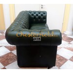 Chesterfield Classic XL pohovka pre 3 osoby Antik zelená A8