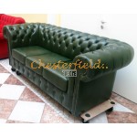 Chesterfield Classic pohovka pre 3 osoby Antik zelená A8