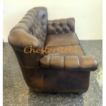 Chesterfield Monk pohovka pre 2 osoby Antik stredne hnedá A5M