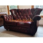 Chesterfield Monk pohovka pre 2 osoby Antik bordová A7