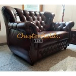 Chesterfield Monk pohovka pre 2 osoby Antik bordová A7