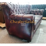 Chesterfield Monk pohovka pre 3 osoby Antik bordová A7