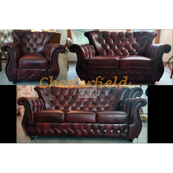 Chesterfield Monk 321 Antik bordová A7 sedacia súprava