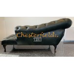 Chesterfield Recamiere Pompadour Antik zelená A8