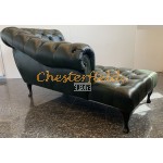 Chesterfield Recamiere Pompadour Antik zelená A8