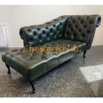 Chesterfield Recamiere Pompadour Antik zelená A8