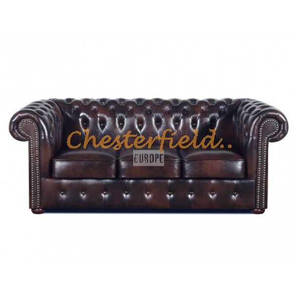 Chesterfield Classic XL pohovka pre 3 osoby Antik hnedá A5