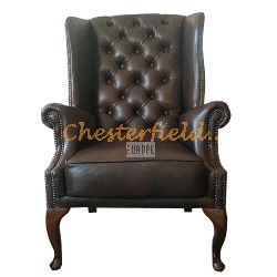 Kreslo-ušiak Chesterfield St.James Antik hnedá