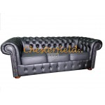 Chesterfield Classic XL pohovka pre 3 osoby Čierna K70