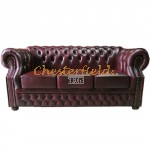 Chesterfield Windsor XL pohovka pre 3 osoby Antik bordová A7