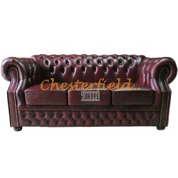 Chesterfield Windsor pohovka Antik bordová A7