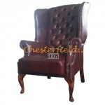 Kreslo-ušiak Chesterfield St.James Antik Cognac