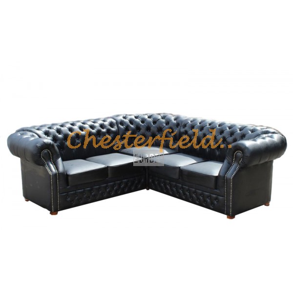 Chesterfield Windsor 2+2 Čierna K70 rohová sedacia súprava