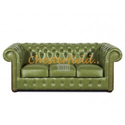 Classic Olive 3-Sitzer Chesterfield Sofa