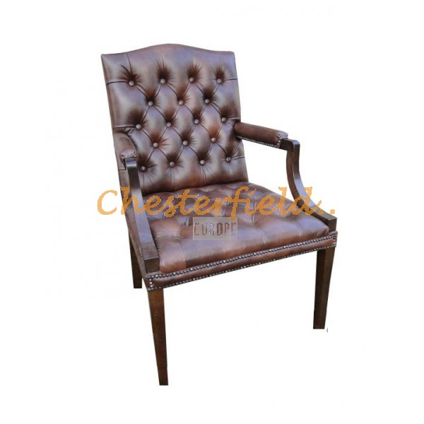 Kreslo Chesterfield King Antik hnedá
