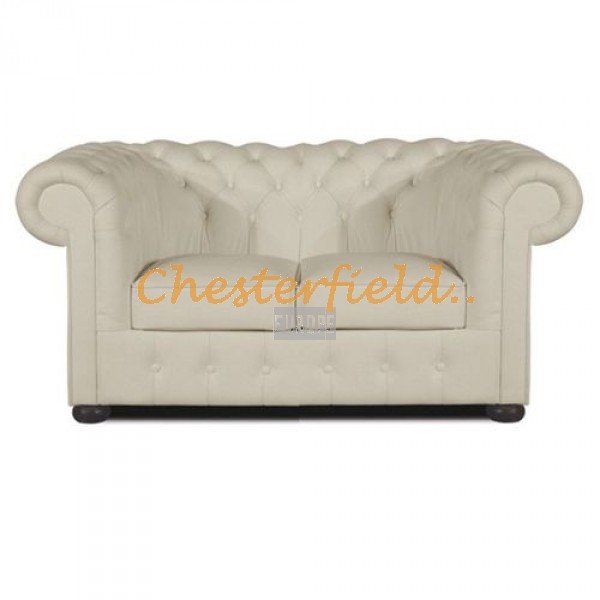 Dvojsedačka Chesterfield Classic Perleťovo biela