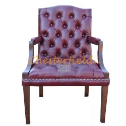 Kreslo Chesterfield King Antik bordová 