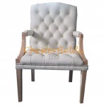 Kreslo Chesterfield King Perleťovo biela