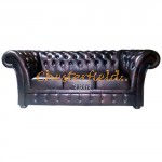 Chesterfield Windchester pohovka pre 3 osoby Antik hnedá A5