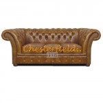 Chesterfield Windchester XL pohovka pre 3 osoby Antik starozlatá S12