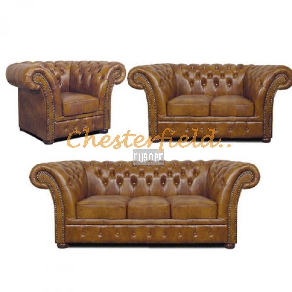 Chesterfield Windchester 321 Antik starozlatá S12 sedacia súprava