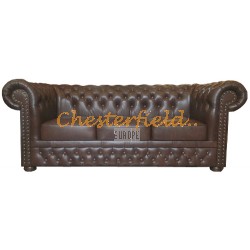 Chesterfield Lord pohovka pre 3 osoby Antik hnedá A5