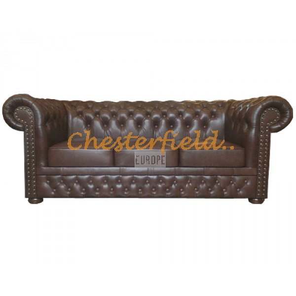 Chesterfield Lord pohovka pre 3 osoby Antik hnedá A5