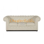 Chesterfield Classic XL pohovka pre 3 osoby Perleťovo biela K2