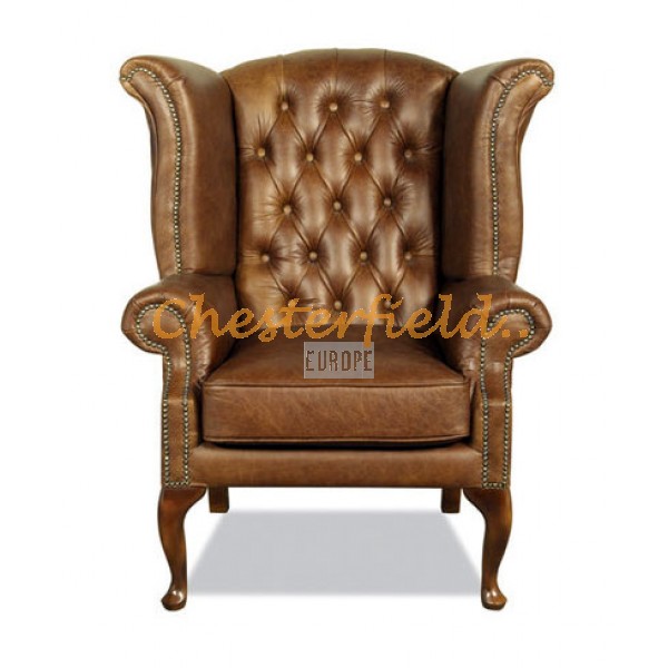 Kreslo-ušiak Chesterfield Queen Antik starozlatá 