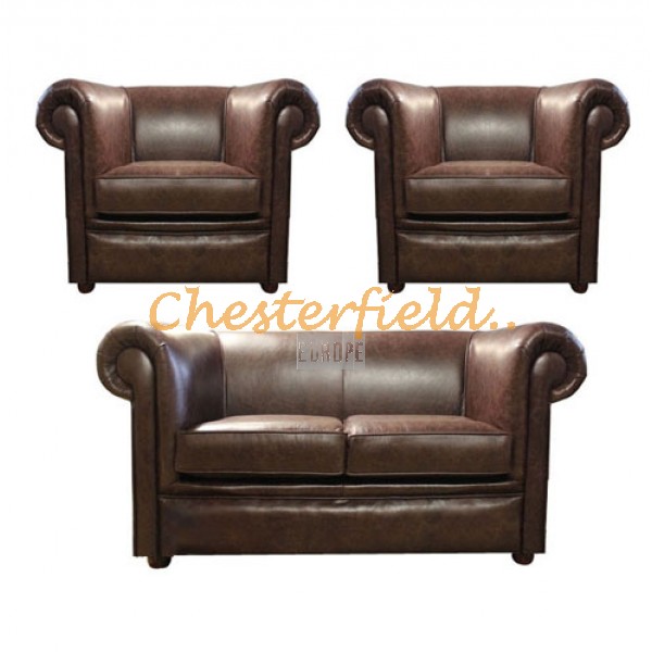 Chesterfield London 211 Antik hnedá A5 sedacia súprava