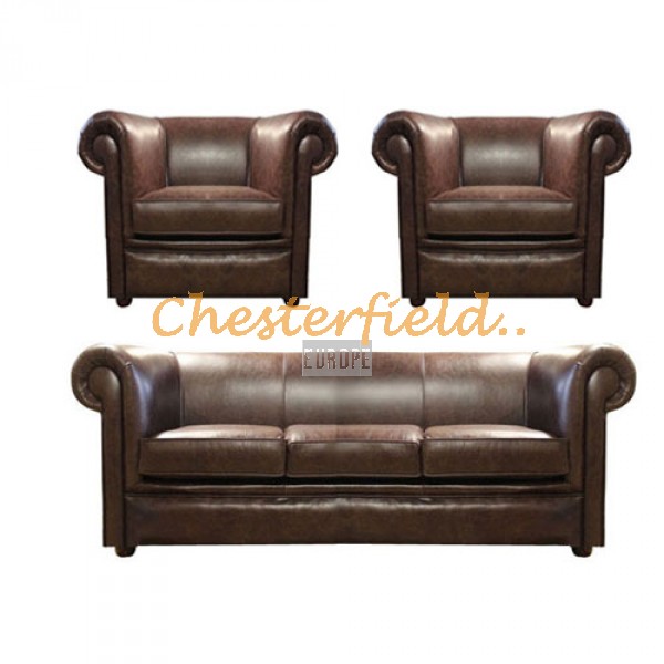 Chesterfield London 311 Antik hnedá A5 sedacia súprava