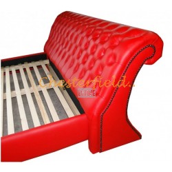 Chesterfield Oxford manželská posteľ červená K55