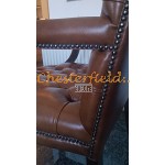 Kreslo Chesterfield King Antik starozlatá