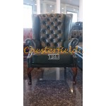 Kreslo-ušiak Chesterfield St.James Antik zelená