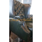 Kreslo-ušiak Chesterfield St.James Antik zelená