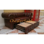 Chesterfield Classic rozkladacia pohovka Antik cognac A4