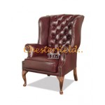 Kreslo-ušiak Chesterfield St.James Antik bordová 