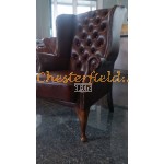 Kreslo-ušiak Chesterfield St.James Antik Cognac