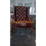 Kreslo-ušiak Chesterfield St.James Antik Cognac