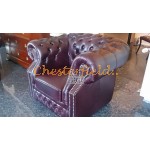 Kreslo Chesterfield Windsor XL Antik bordová