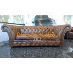 Chesterfield Windchester XL pohovka pre 3 osoby Antik starozlatá S12