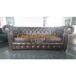 Chesterfield Classic pohovka pre 3 osoby Antik hnedá A5