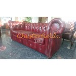 Chesterfield Classic XL pohovka pre 3 osoby Antik bordová A7