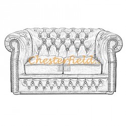Chesterfield Windsor pohovka pre 2 osoby