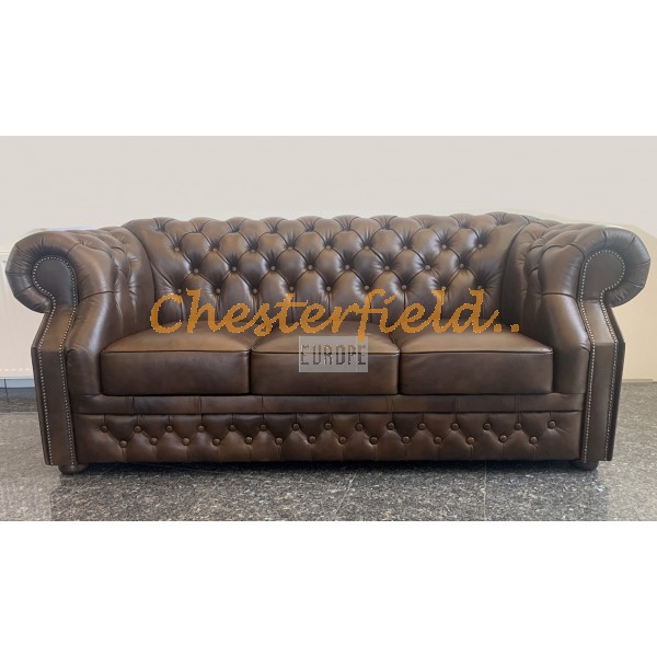 Chesterfield Windsor XL pohovka pre 3 osoby Antik stredne hnedá A5M